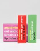 Anatomicals Lip Balm Duo 2 X 15ml - Cherry + Stock Cracking Up - Clear