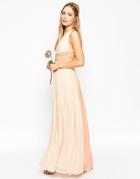 Asos Wedding Hollywood Contrast Maxi Dress - Soft Pink