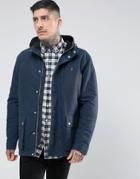 Farah Lonsbury Patch Parka Hooded Jacket In Navy - Navy