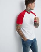 Pull & Bear Join Life Raglan In Red - Red