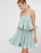 Keepsake Ruffle Mini Dress - Green