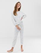Women'secret Studded Knit Sweater Loungewear Set In Gray - Gray