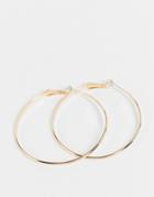 French Connection Large Hoop Earrings In Gold