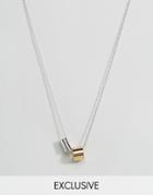 Designb London Shapes Pendant Chain Necklace Exclusive To Asos - Gold