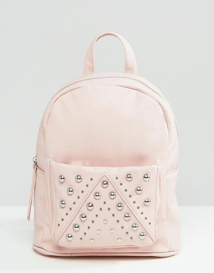 Asos Mini Studded Backpack - Pink