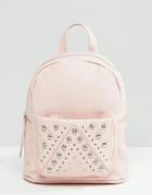 Asos Mini Studded Backpack - Pink
