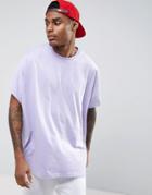 Asos Extreme Oversized T-shirt In Purple - Purple