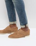 H By Hudson Andover Suede Lace Up Shoes In Sand-neutral
