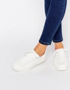 New Look Snake Printed Lace Up Sneaker - White