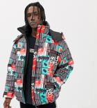 Crooked Tongues Printed Puffer Jacket - Multi
