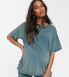 Asos Design Maternity Two-piece Acid Wash T-shirt