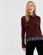 Qed London Crew Neck Sweater - Red