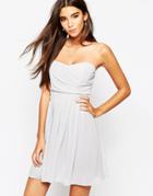 Tfnc Prom Dress In Pleated Chiffon - Gray