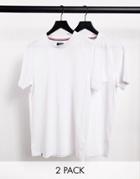Le Breve 2-pack Muscle Fit T-shirts In White
