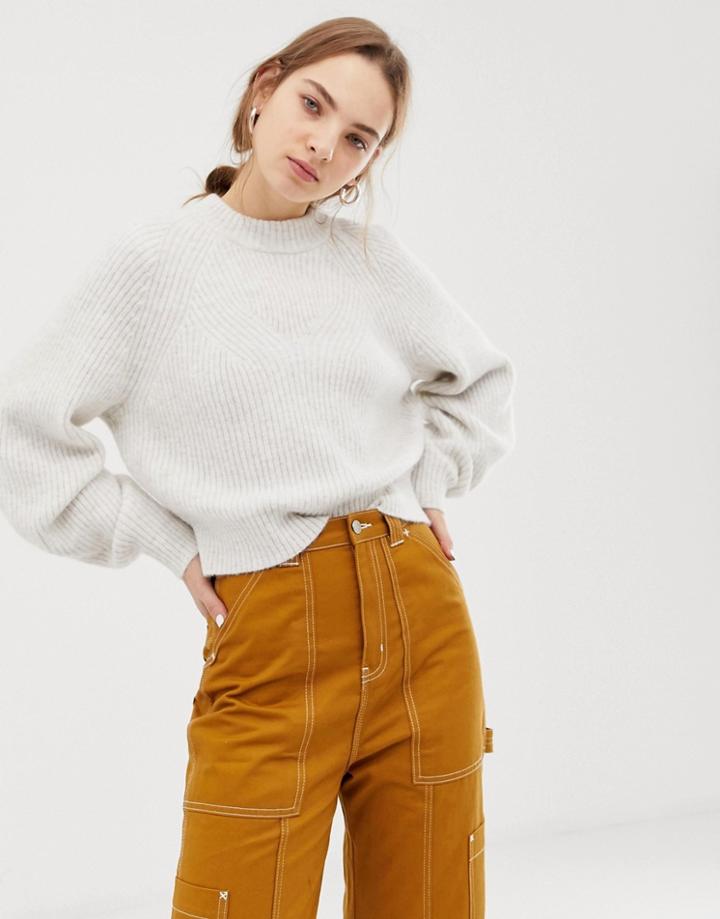 Weekday Knitted Sweater In Off White - White