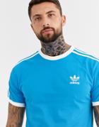 Adidas Originals 3 Stripe T-shirt-blue