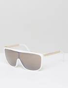 Jeepers Peepers Flat Frame Sunglasses - White