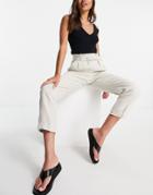 & Other Stories Pleat Detail Linen Pants In Beige-neutral