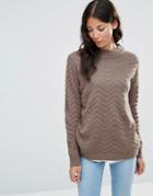 B.young Manilla Sweater In Mocha - Brown