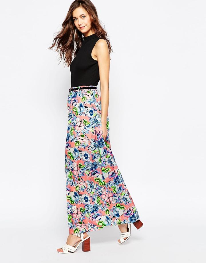 Madam Rage Floral Printed Maxi Skirt - Multi