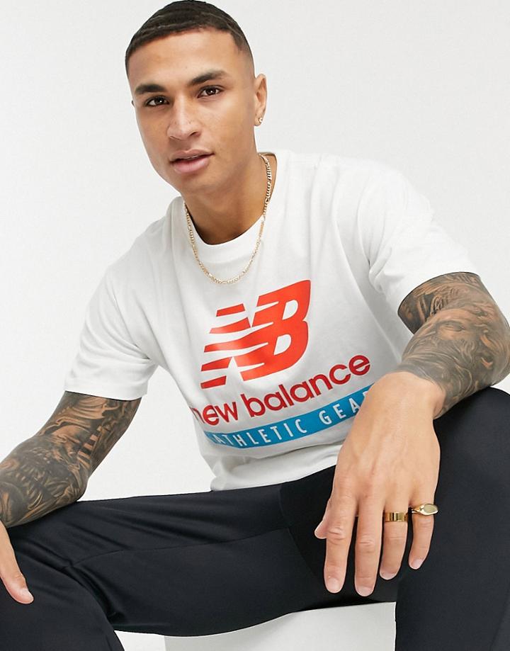 New Balance Label Logo T-shirt In White