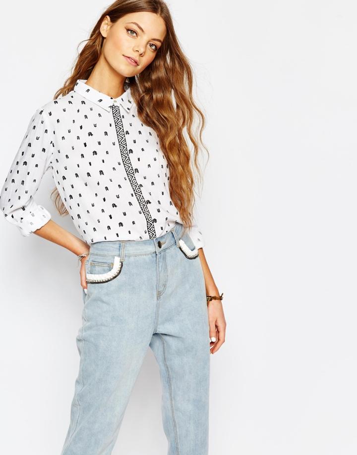 Suncoo Chevron Shirt - 01 Blanc Casse