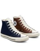 Converse Chuck 70 Hi Hybrid Texture Color Block Canvas Sneakers In Cedar Bark-brown