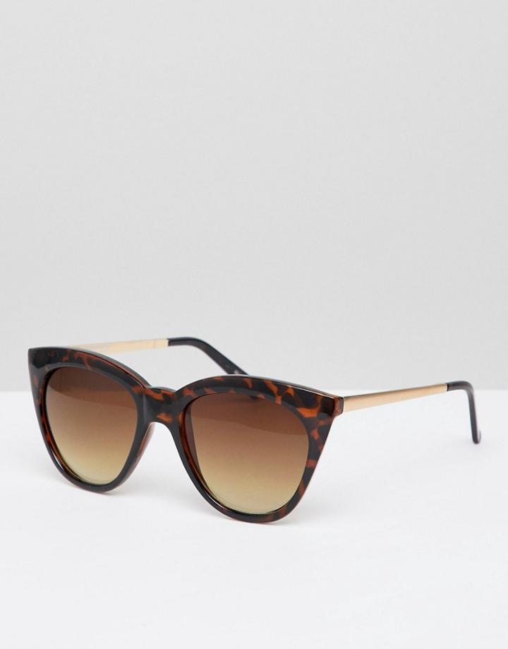 Pieces Tortoise Shell Cat Eye Sunglasses - Brown