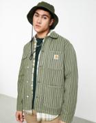 Carhartt Wip Trade Michigan Pinstripe Jacket In Green