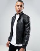Celio Faux Leather Jacket - Black