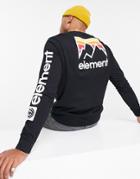 Element Joint Back Print Long Sleeve T-shirt In Black
