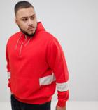 Jacamo Hooded Top With Front Pocket In Red - Red