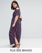 Diya Cold Shoulder Maxi Dress In Small Floral Print - Multi