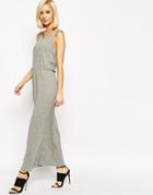 Vero Moda Gathered Waist Maxi Dress - Light Gray