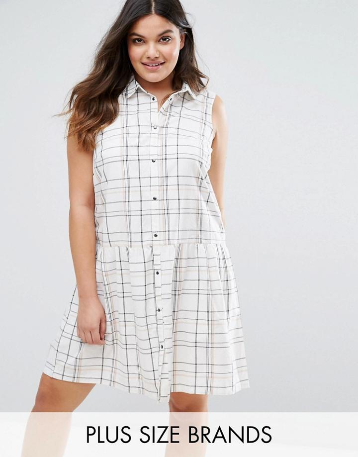 Junarose Sleeveless Check Skater Dress - Multi