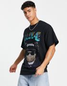 Pull & Bear X Eazy E Printed T-shirt In Black