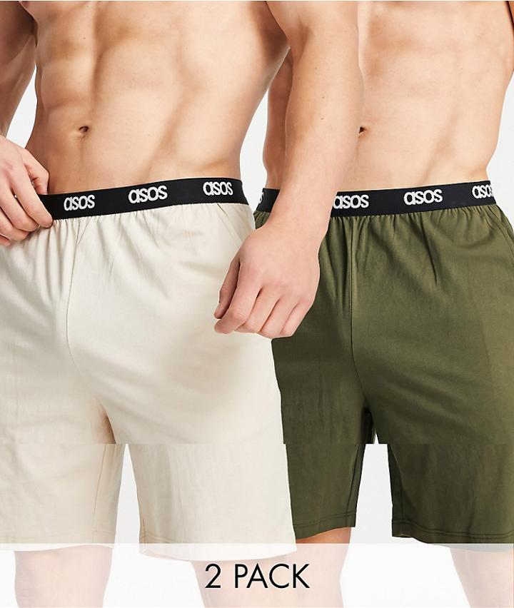 Asos Design 2 Pack Lounge Short-multi