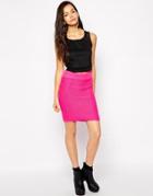 Fashion Union Knitted Mini Skirt - Bright Pink