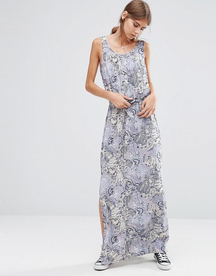 Vero Moda Easy Floral Print Maxi Dress - Cream