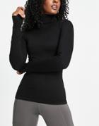 Asos 4505 Seamless Roll Neck T-shirt-gray