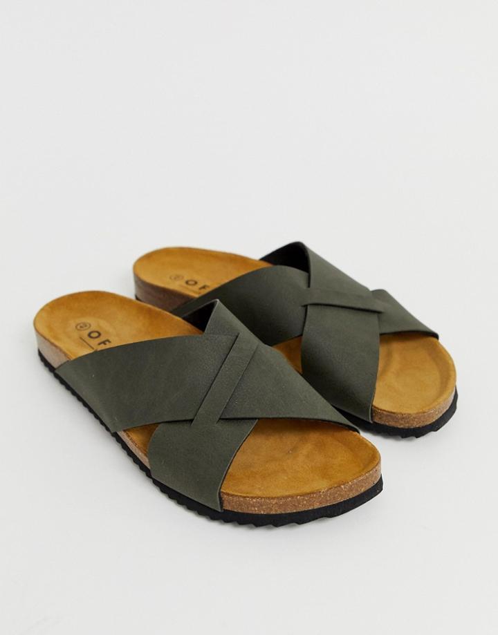 Office Fiji Sandals In Khaki-green