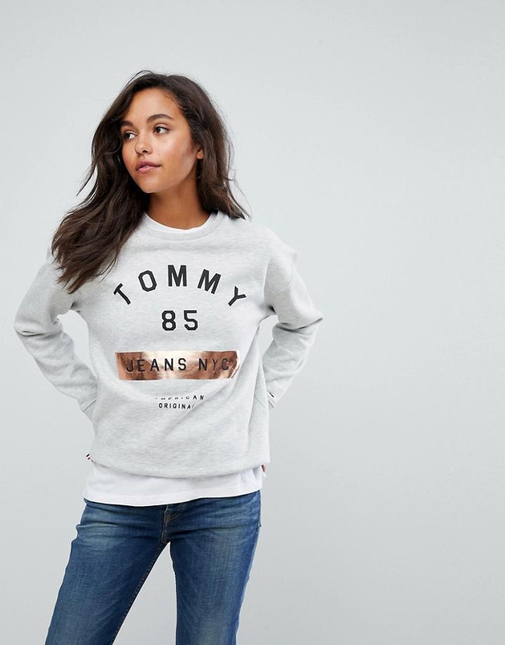 Tommy Jeans 85 Nyc Logo Sweats - Gray