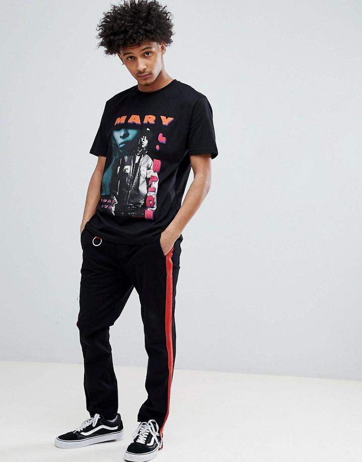 Asos Design Mary J Blige Relaxed T-shirt - Black