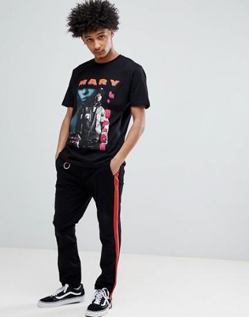 Asos Design Mary J Blige Relaxed T-shirt - Black