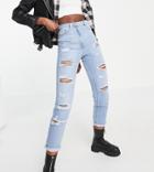 Parisian Tall Light Wash Jeans With Rips-blues