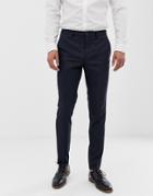 Jack & Jones Premium Slim Suit Pants In Navy Pinstripe - Navy