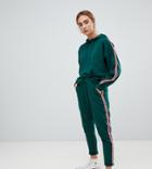 Pull & Bear Stripe Detail Sweatpants - Green