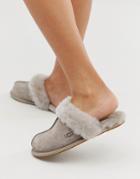 Ugg Scuffette Ii Oyster Suede Slippers - Gray