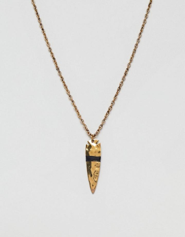 Designb Gold Arrow Necklace Exclusive To Asos - Gold