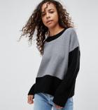 Asos Petite Sweater With Knit And Fabric Mix - Multi